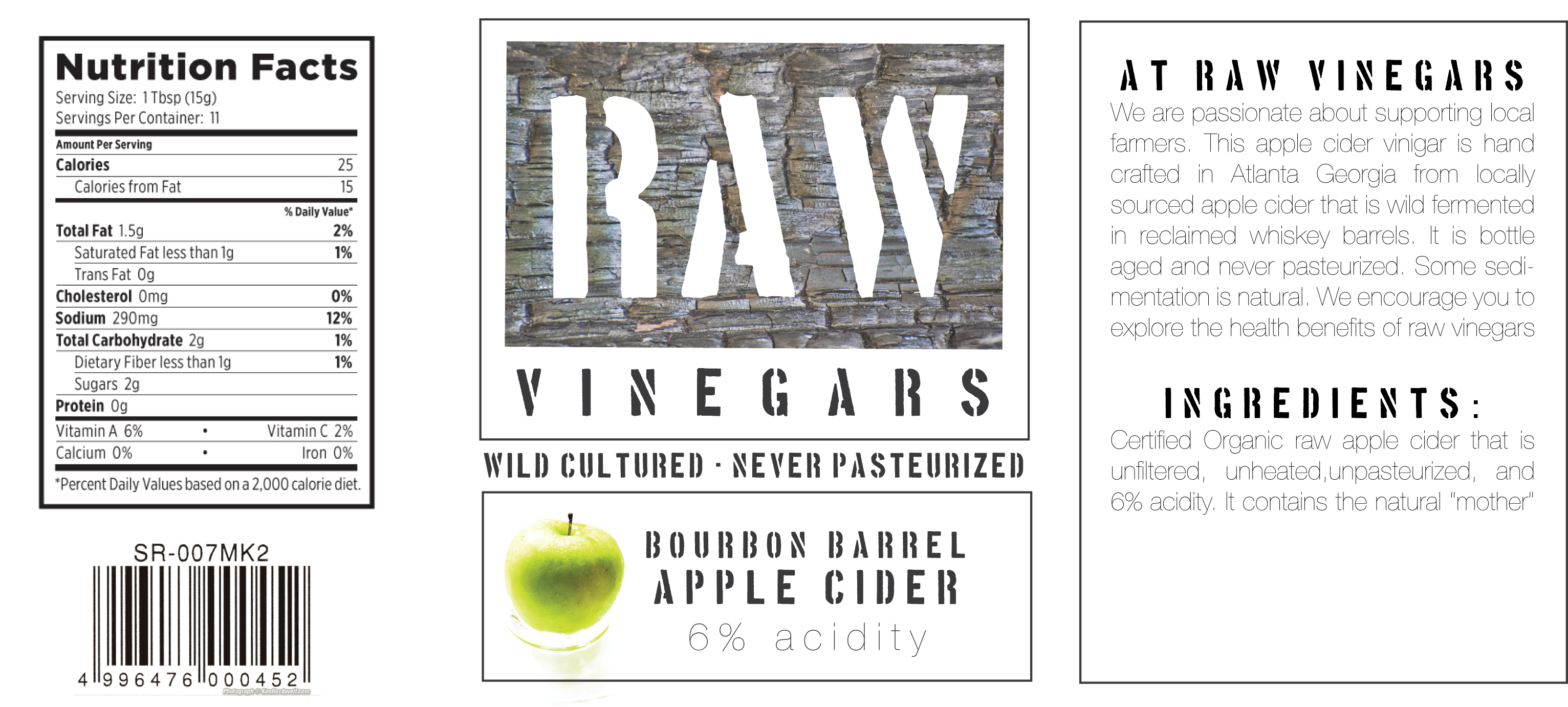 Raw Vinegars label