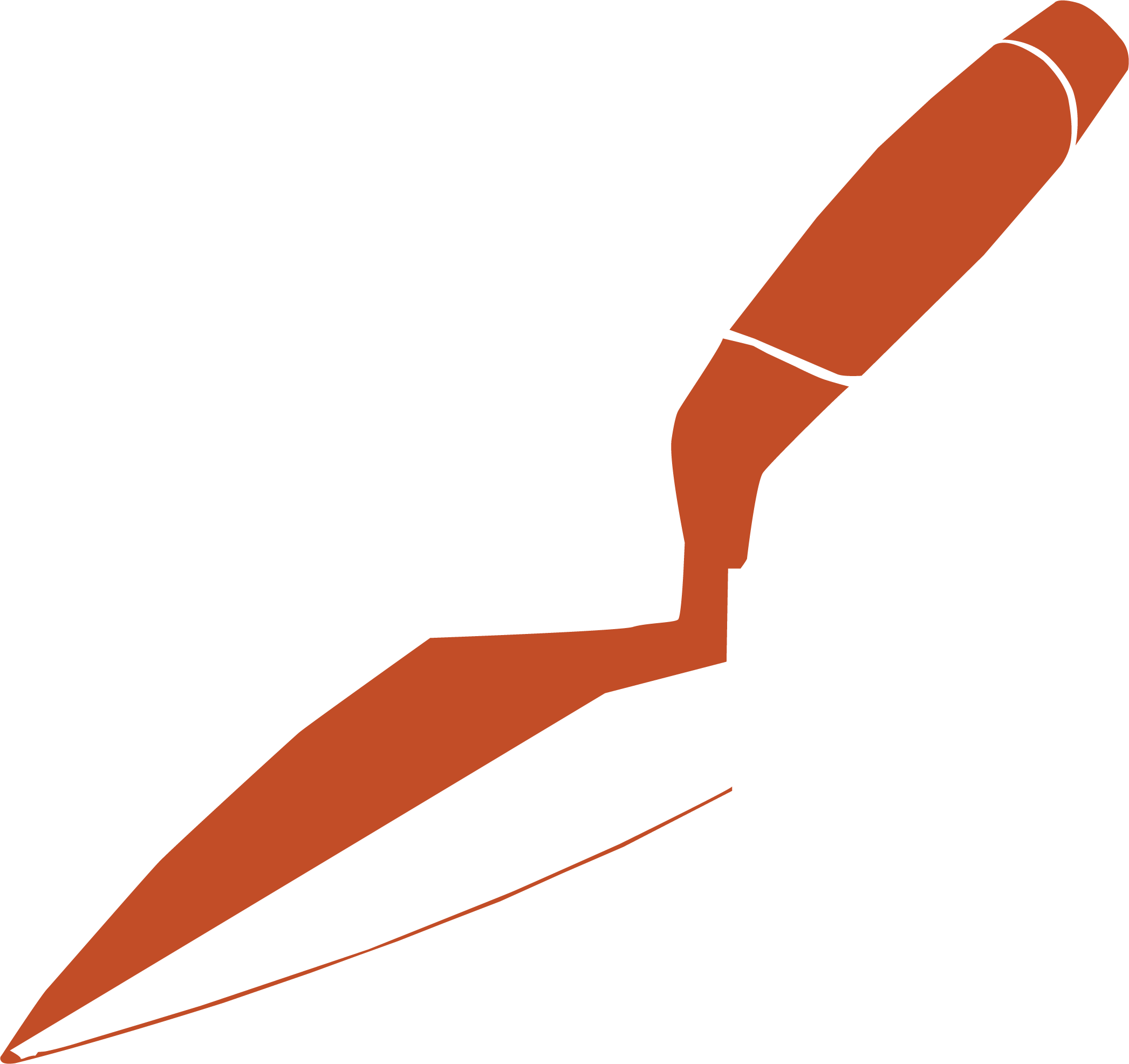Brick and Mortar trowel mark